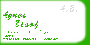 agnes bisof business card